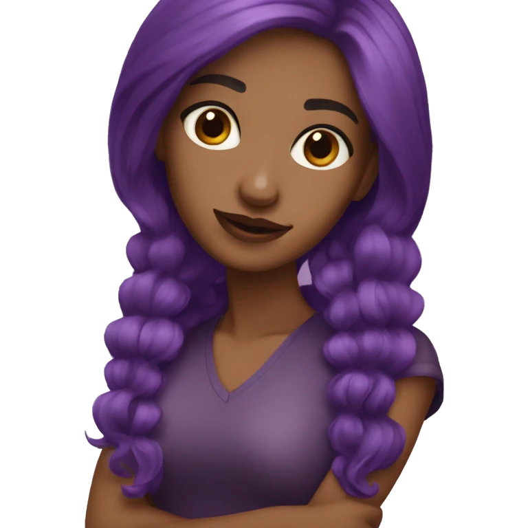 PURPLE CURY HAIR ARTIST GIRL emoji