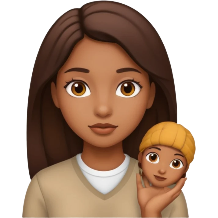 Brown girl aesthetic emoji