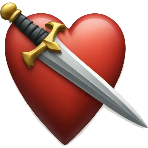 Heart with a dagger in it  emoji