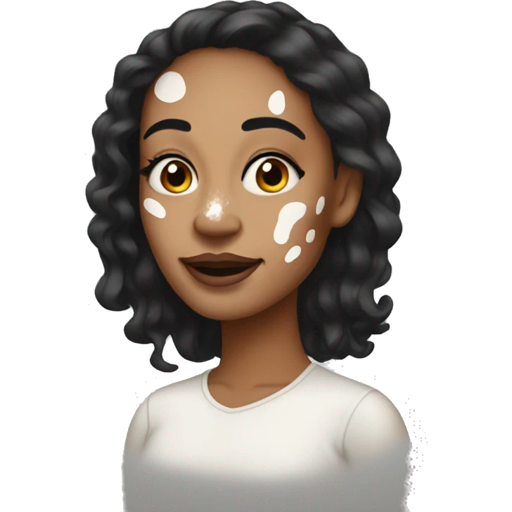 Woman with vitiligo emoji