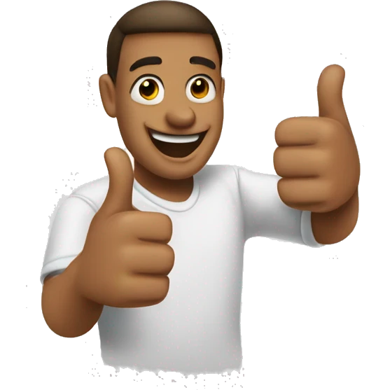 3 thumbs up emoji