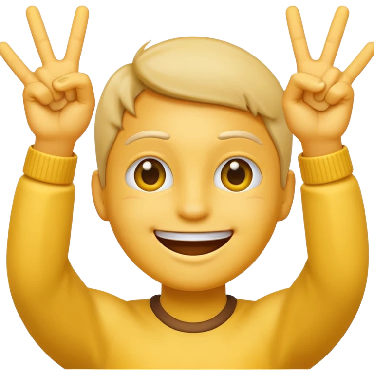 Can you make a smiling emoji that has 2 hands up with both middlefingers up? emoji