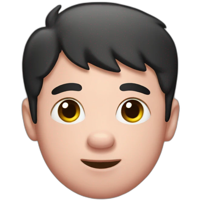 pig boy black emoji