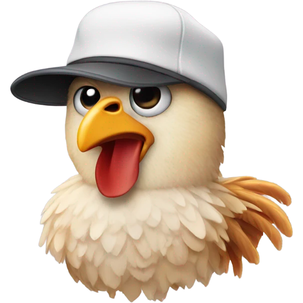 Chicken wing wearing a hat emoji