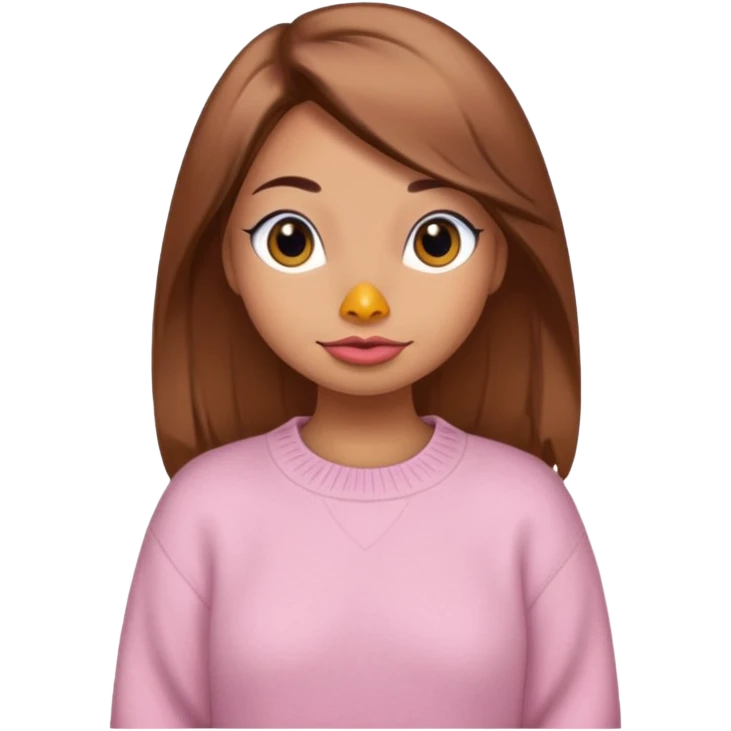 female Duck wearing soft pink sweater  emoji