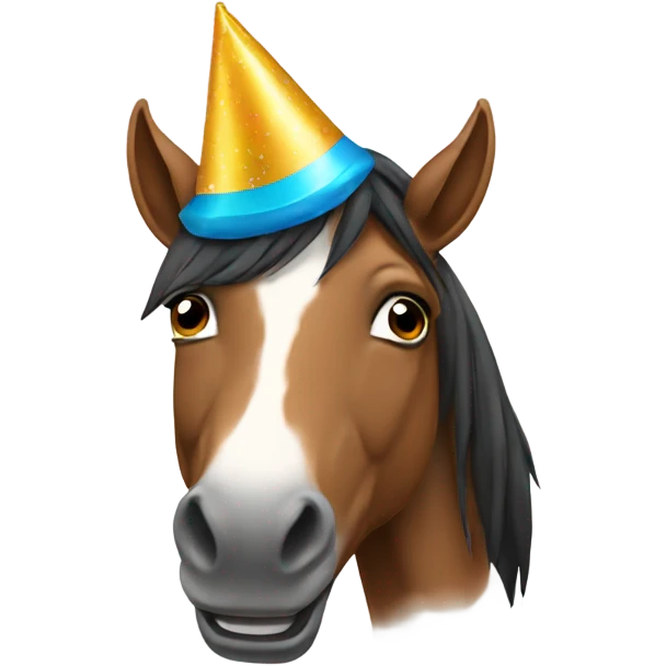 Horse with party hat emoji