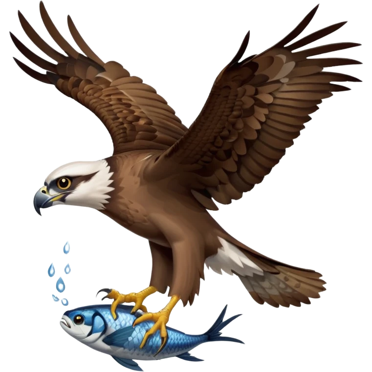 Osprey with fish emoji