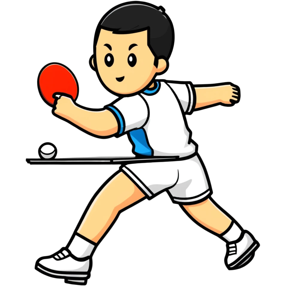 table tennis player in action emoji