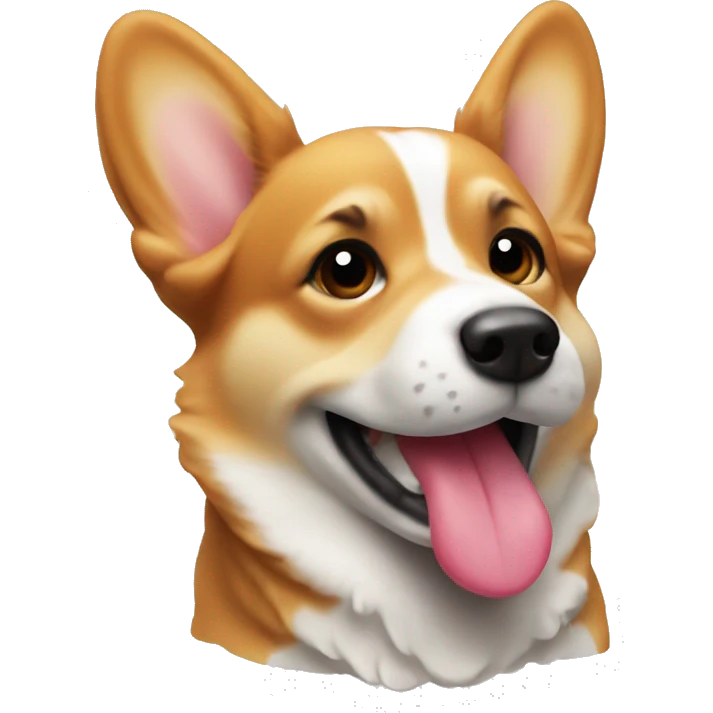 corgi blowing a kiss emoji