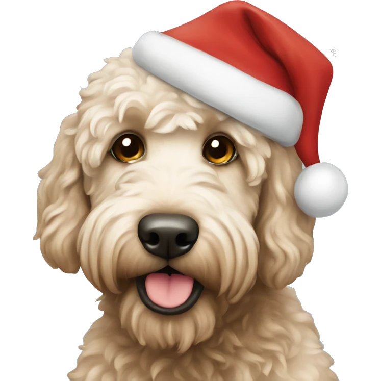 Labradoodle Santa emoji