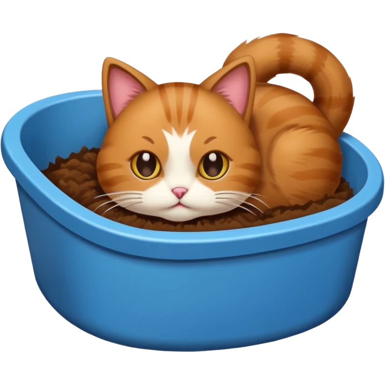 Cat pooing emoji