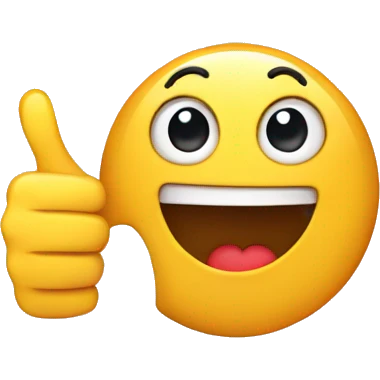 Heart face and thumbs up emoji