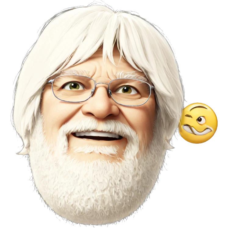 white haired boy with glasses emoji