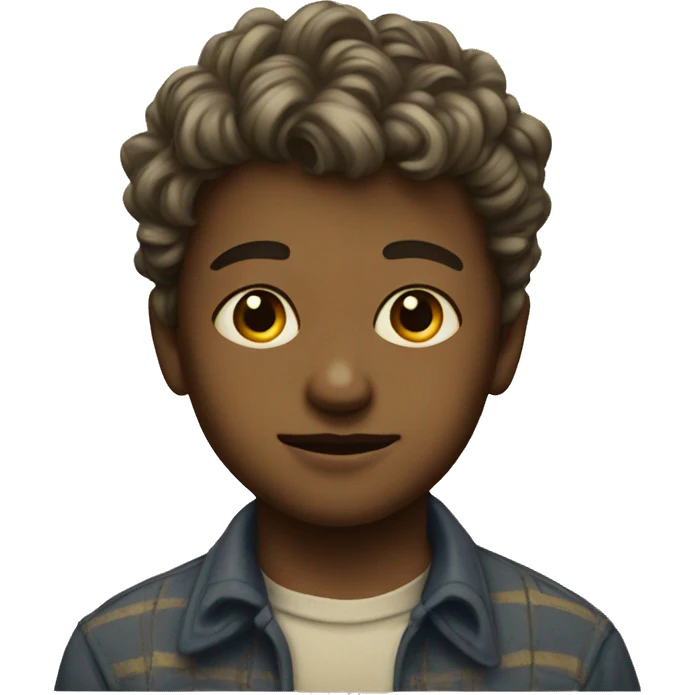 retro portrait of a boy emoji