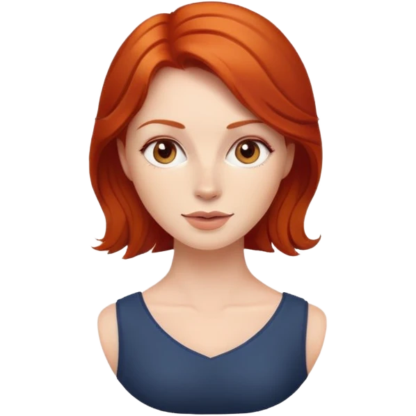 Mujer peliroja emoji