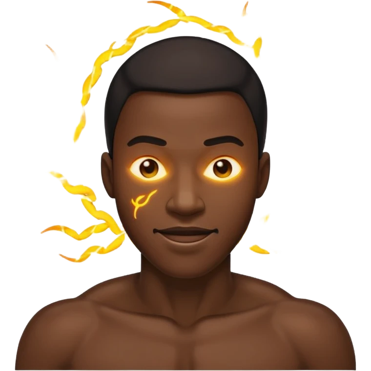 electric bending black man emoji