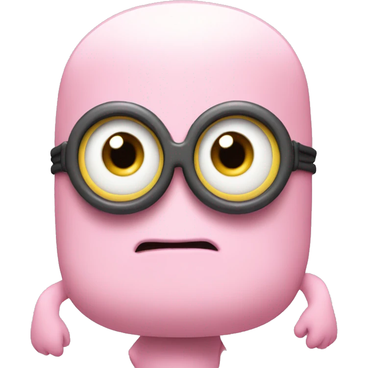 baby pink  Despicable 4 character mega minion emoji