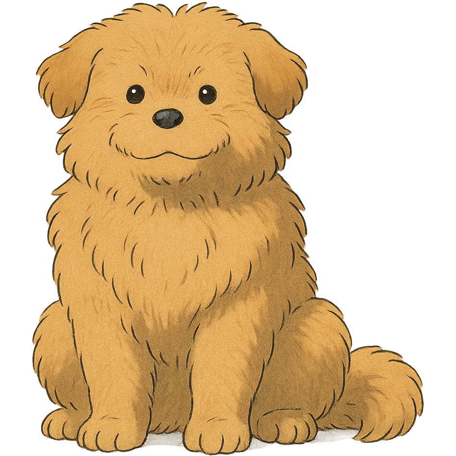 fluffy dog emoji