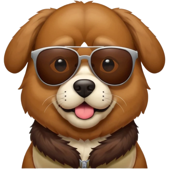 Big dog with sunglasses  emoji