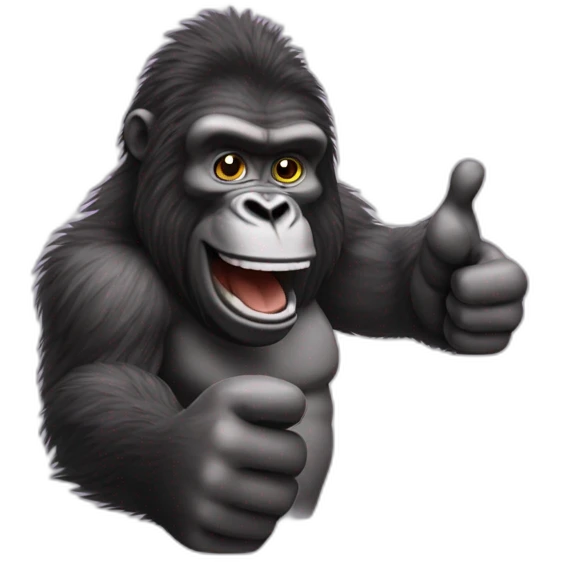 hairy gorilla hand thumbs up emoji