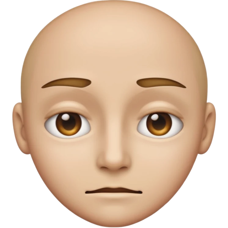 Generate me a blank face emoji with the upper eyelid half closed emoji