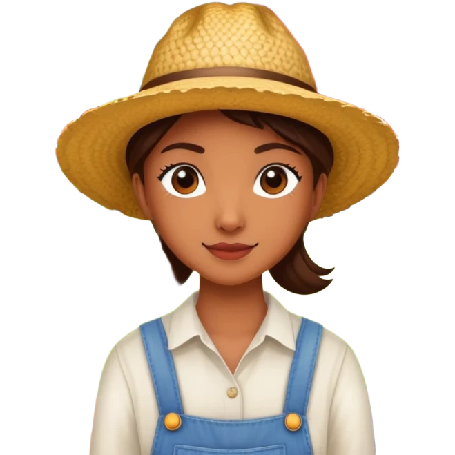 a person visiting a farm with barn and animals in the background emoji