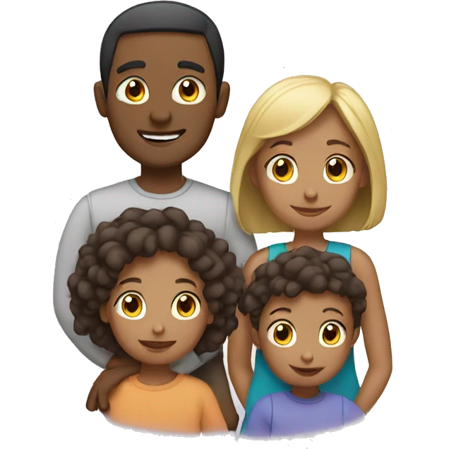 family with 3 children emoji
