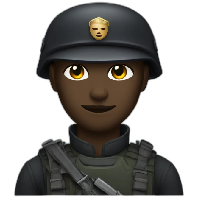 Black Cat soldier emoji