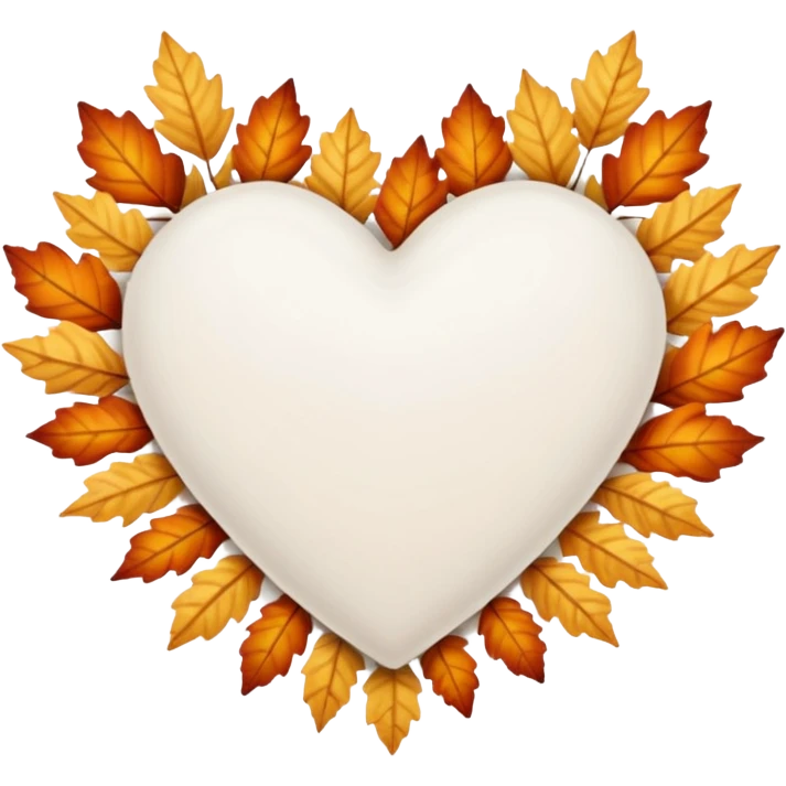 White autumn heart  emoji