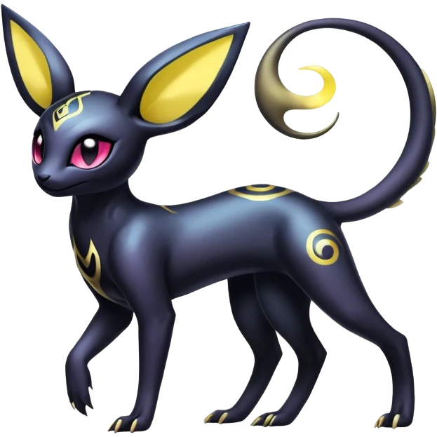 Shiny Ethereal Celestial Futuristic Modern Cyber-Salandit-Umbreon-Espeon-Hybrid (Full body) emoji