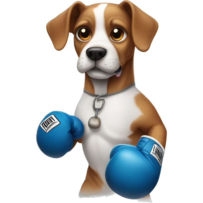 Dog with boxing gloves  emoji