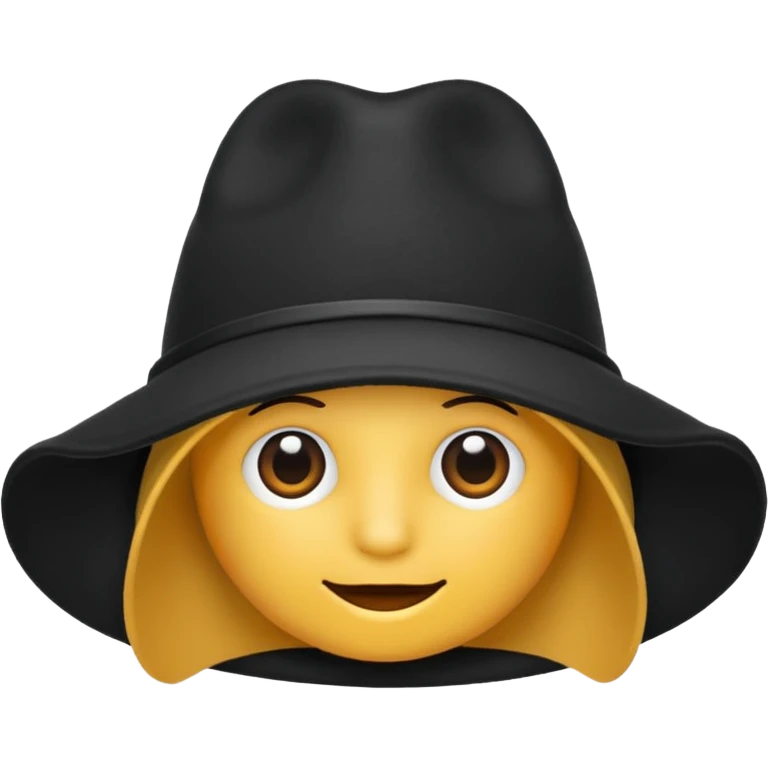 black hat no human emoji