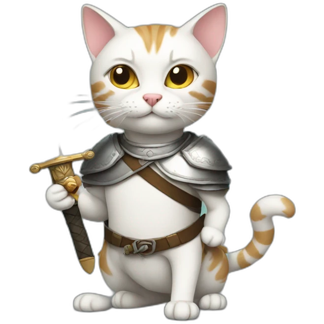 Cat with sword emoji