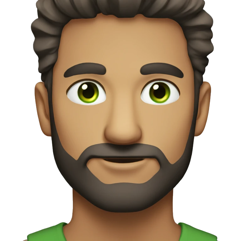 Green eyes guy with barba emoji