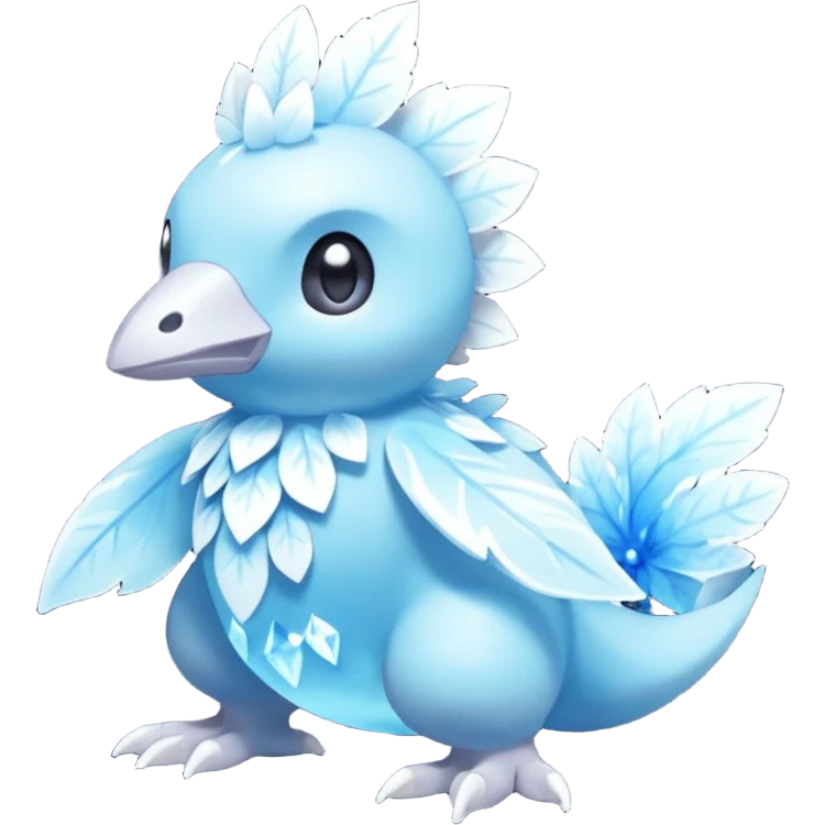 elemental icy floral ethereal glacial Axew-Rufflet-Brionne-Pokémon-Fakémon-hybrid-creature emoji