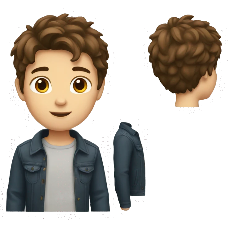  boy with brown hair emoji