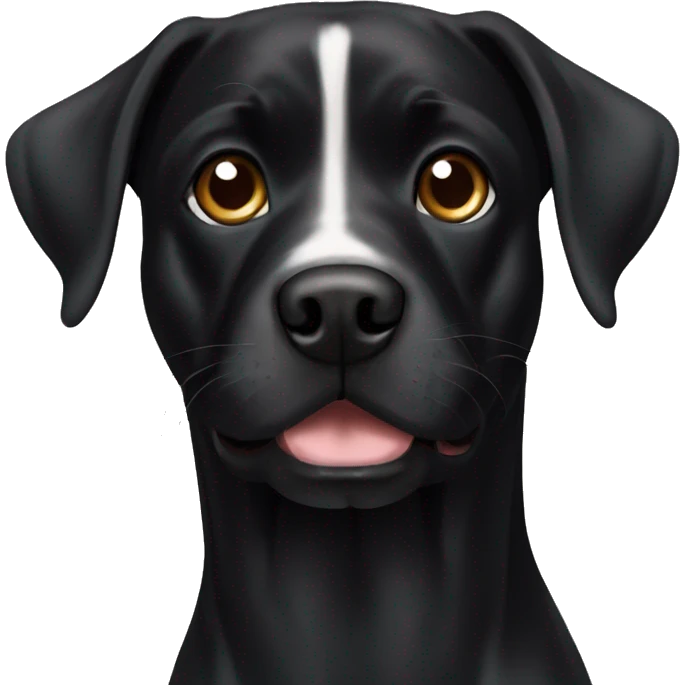 Black Labrador mix with boxer   emoji
