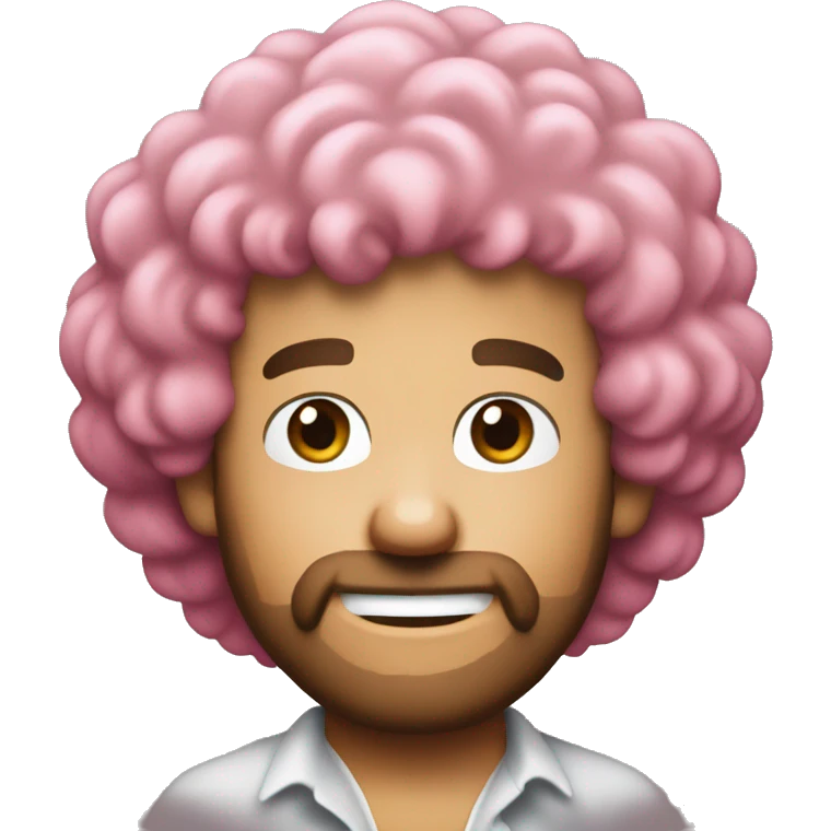 Bob ross with pink hair emoji