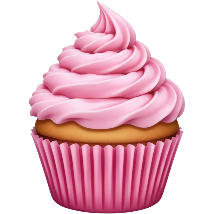 Cupcake with pink icing emoji