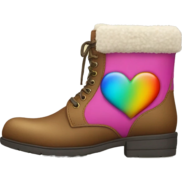 Buntes Herz mit Stiefel emoji