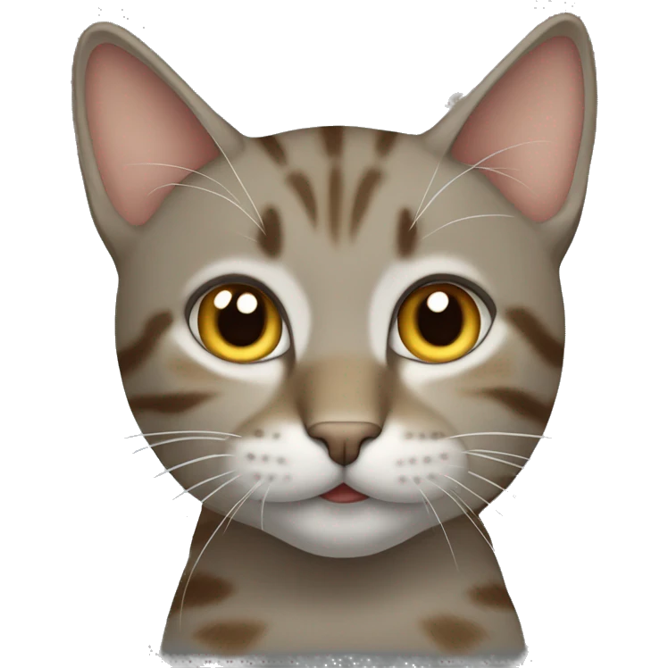 Tabby cat that’s brown with grey  emoji
