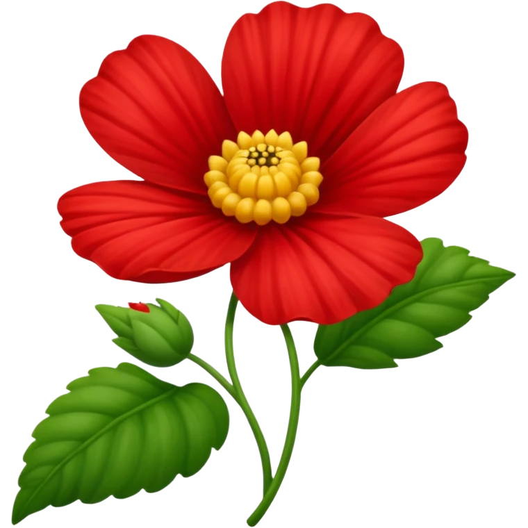 Broto de planta de flor vermelha emoji