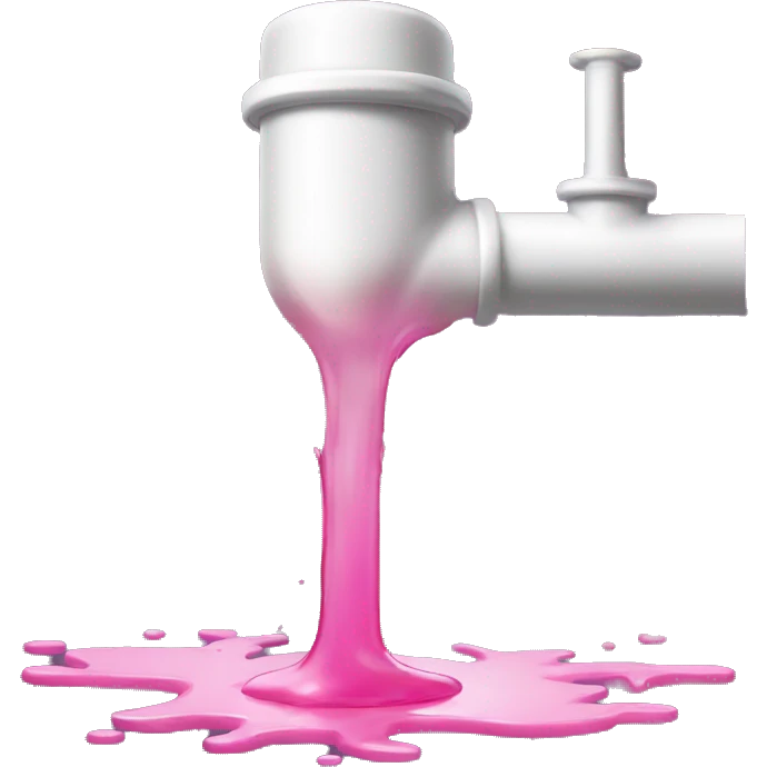 white pipe leaking ppink liquid emoji