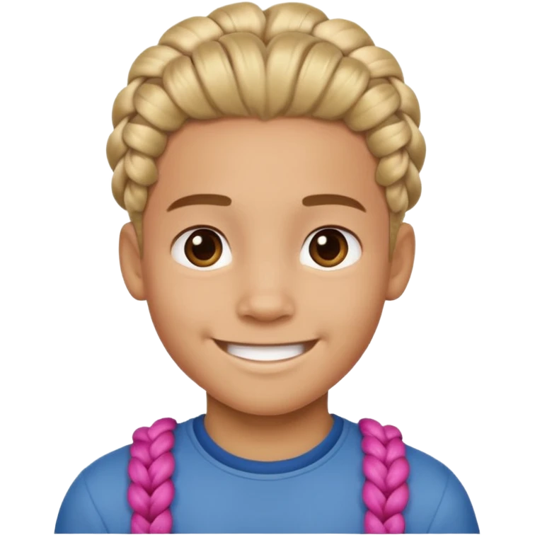 boy with chunky braids emoji
