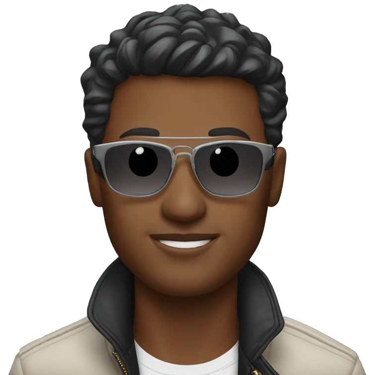 guy with cartier sunglasses  emoji