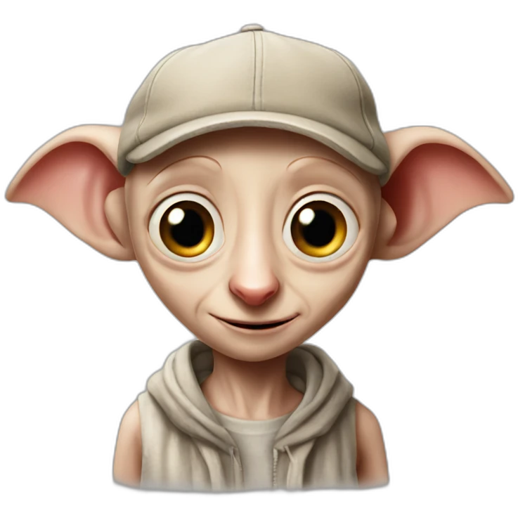 Dobby with a cap emoji
