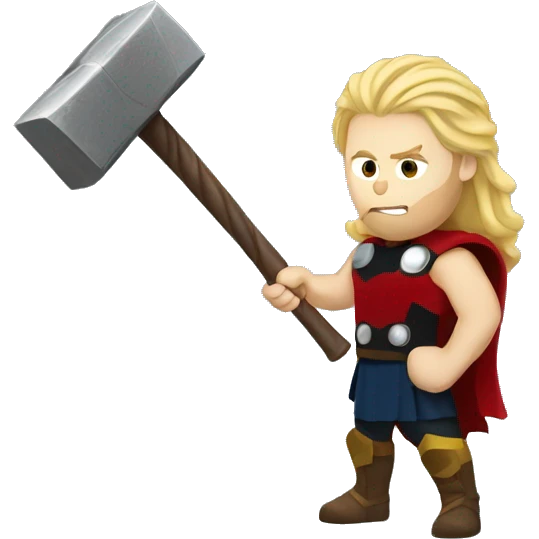 Thor holding a hammer emoji