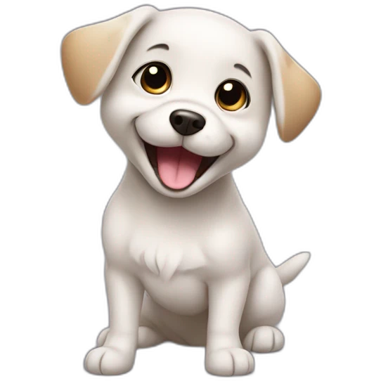 cute little dog excited to see you emoji