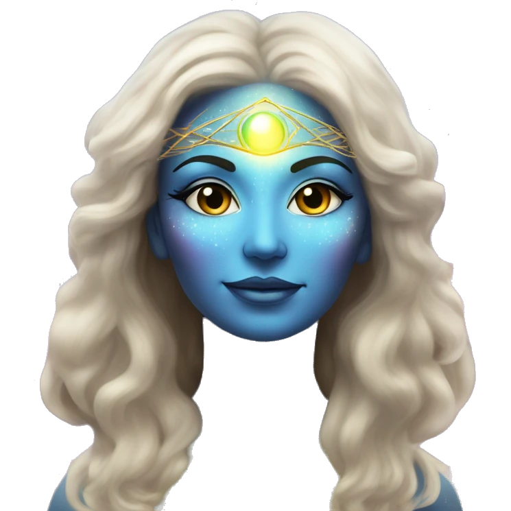 Pleiadian radiant glowing diva woman female third eye emoji