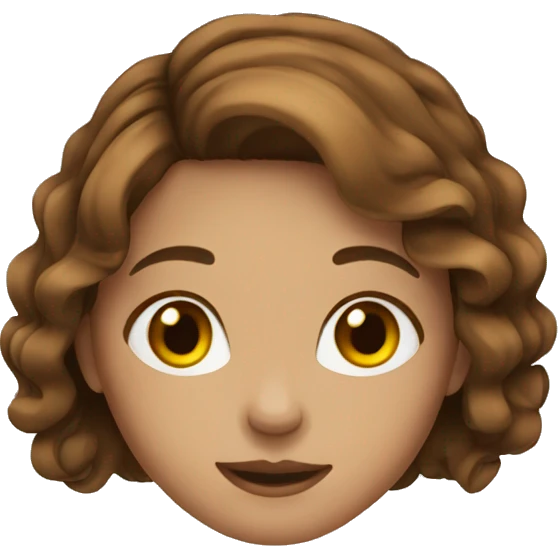 Girl brown hair emoji